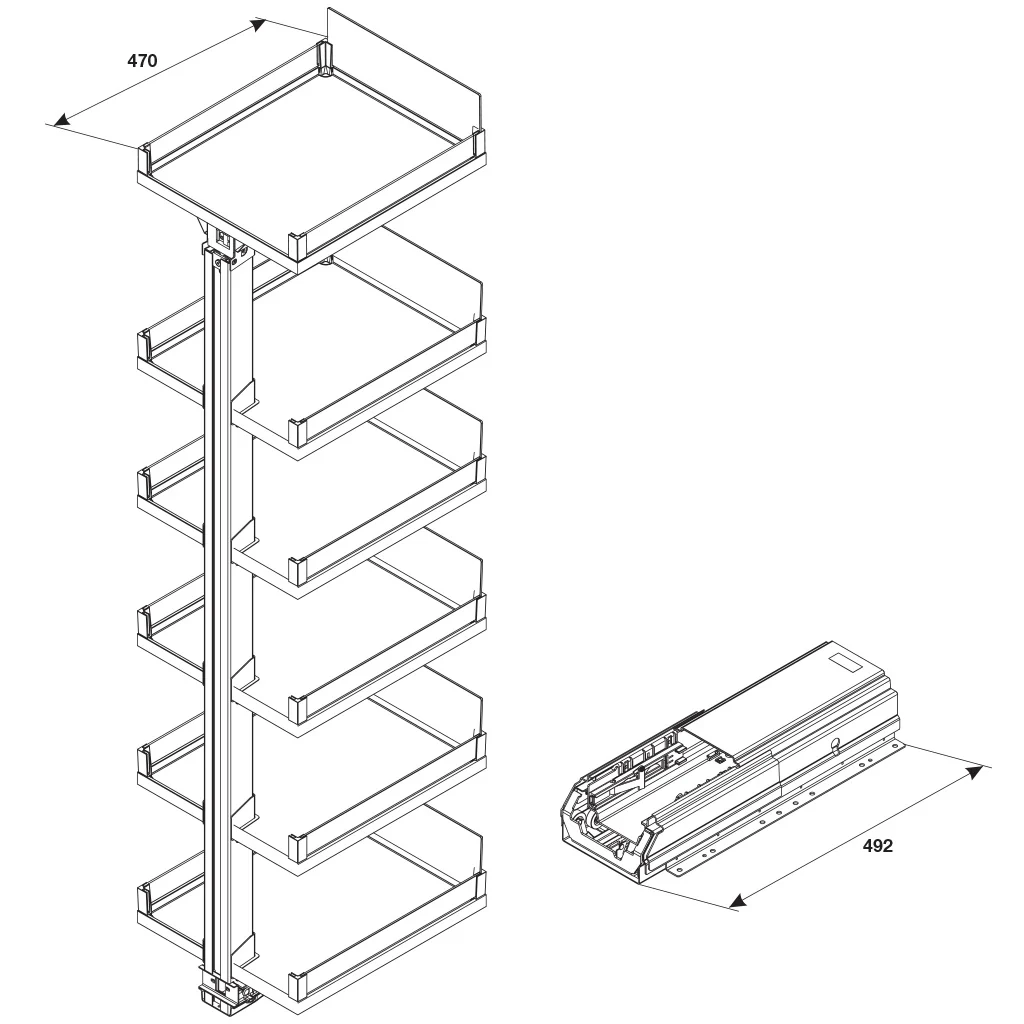 Convoy Centro Pull-Out Pantry - Image 3