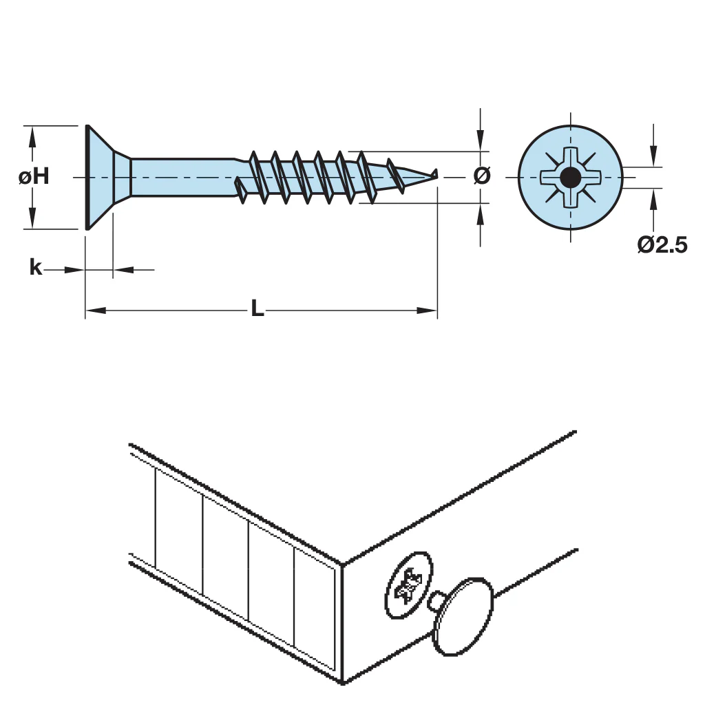 Hospa Pozidrive Countersunk Screws - Image 2