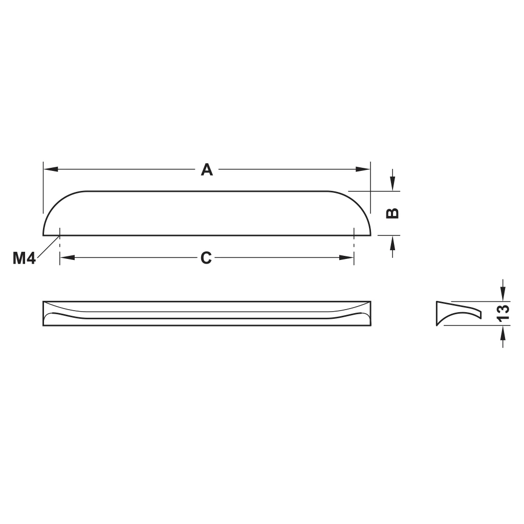 Luxe Furniture Handle | 4 Finishes | 2 Sizes - Image 4