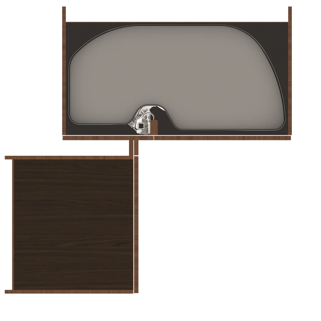 Ninka Trigon Blind Corner Cabinet | Dark Grey | 2 Versions - Image 4