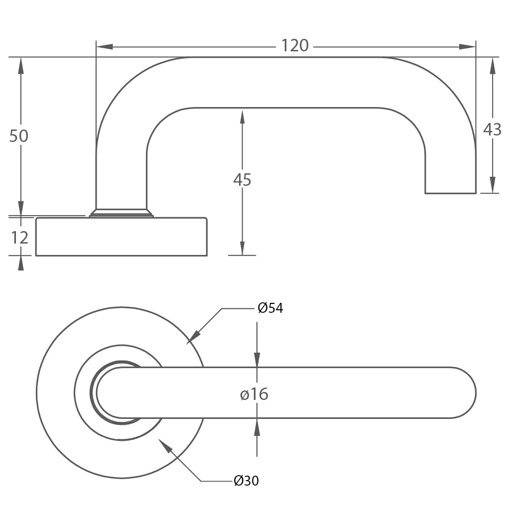 Prevelly Hollow Lever Handle - Image 3