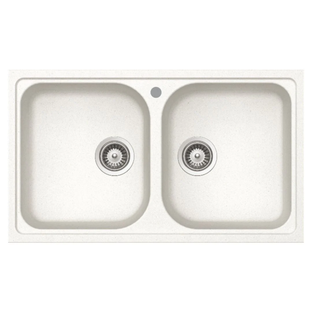Quartz Double Bowl Sink with Tap Hole - Image 2