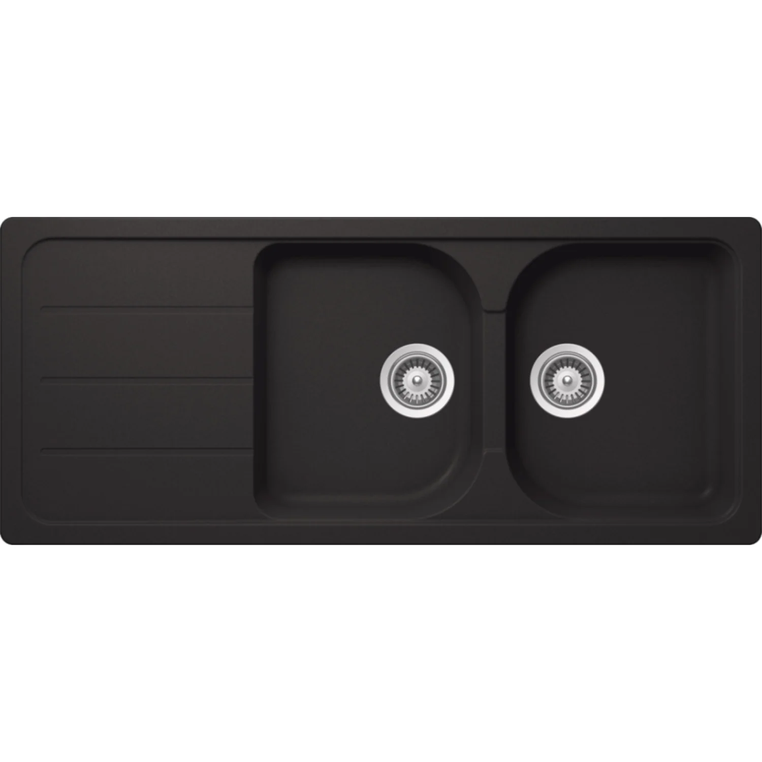 Quartz Double Bowl Sink with Drainer. - Image 2