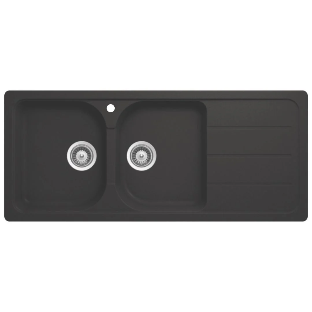 Quartz Double Bowl Sink with Drainer - Image 2
