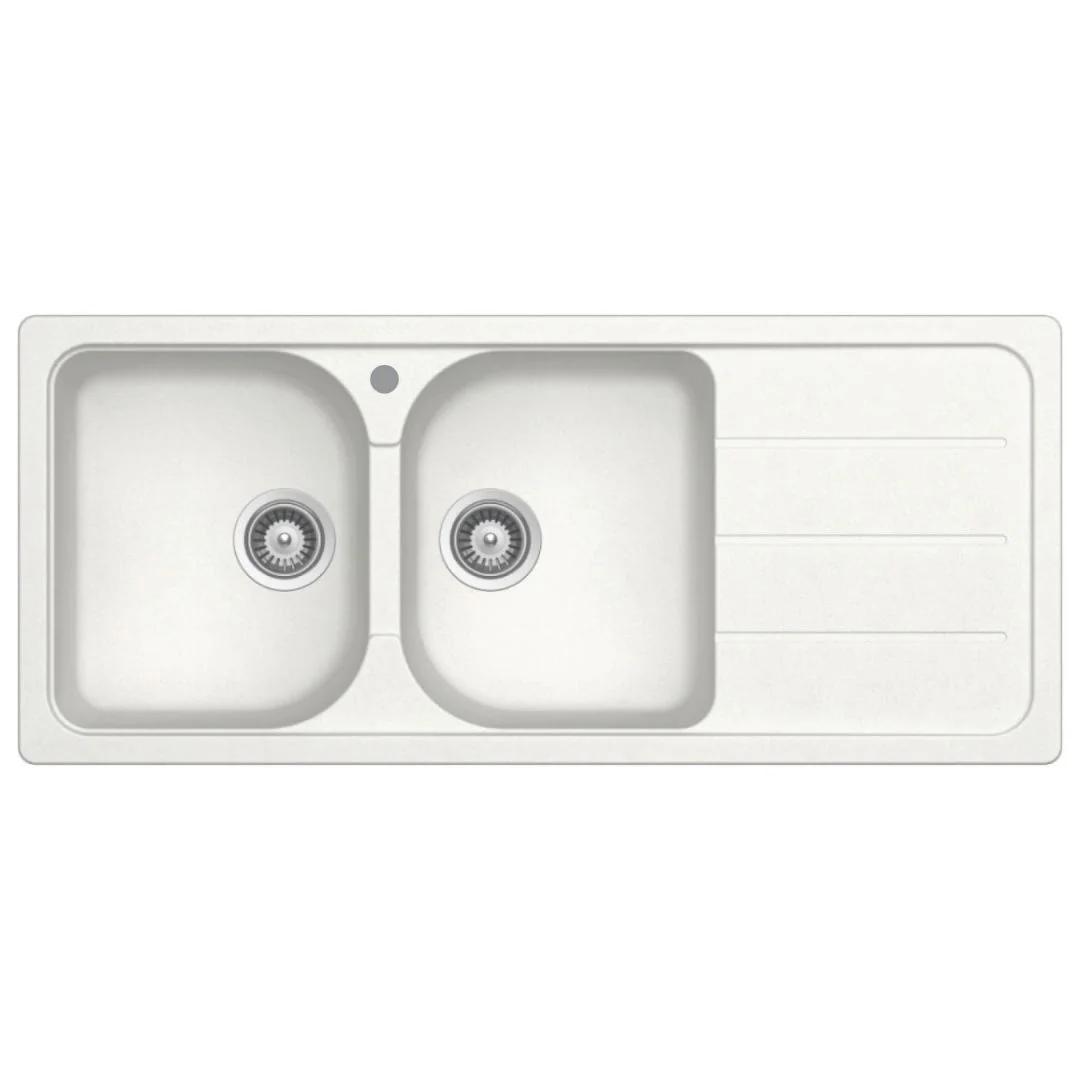Quartz Double Bowl Sink with Drainer - Image 4