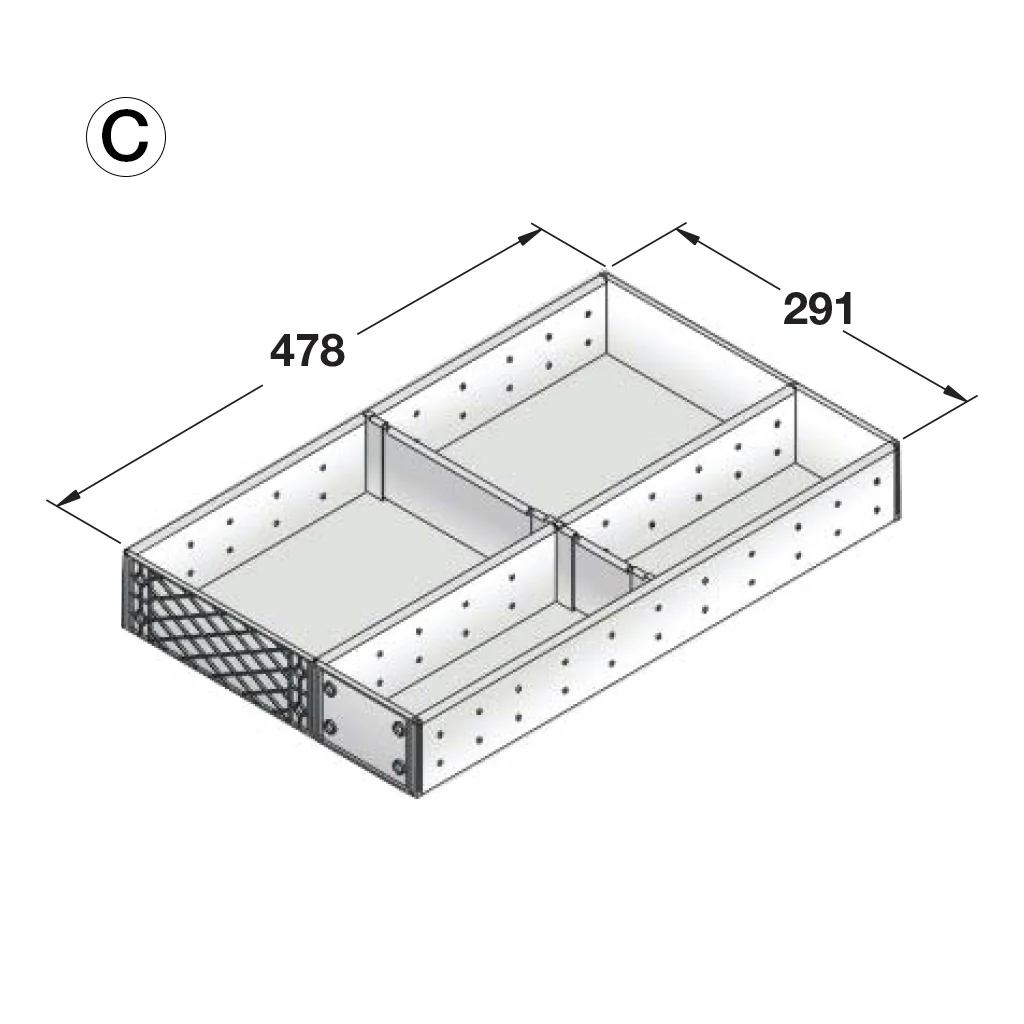 Stainless Steel Cutlery Tray for GRASS or Häfele Drawer - Image 5