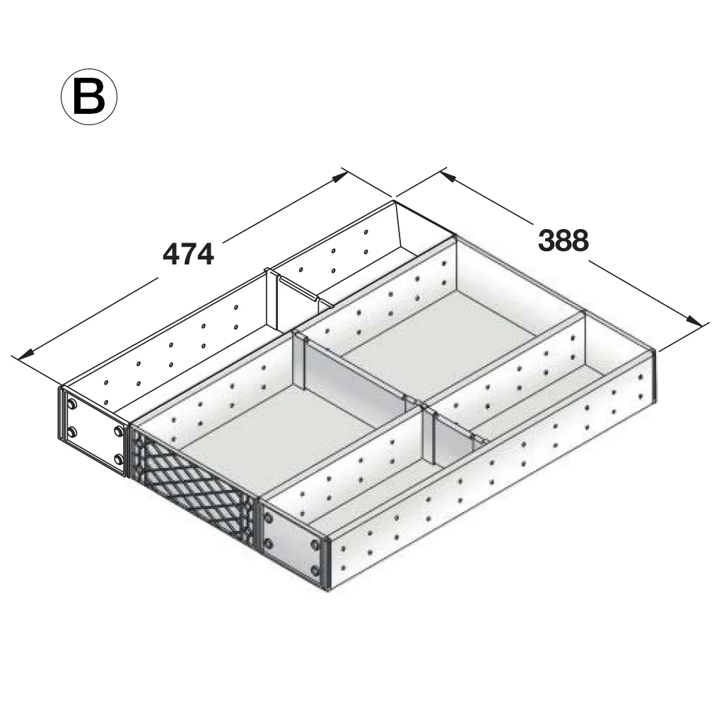Stainless Steel Drawer Organiser for Häfele and Blum Drawer - Image 3