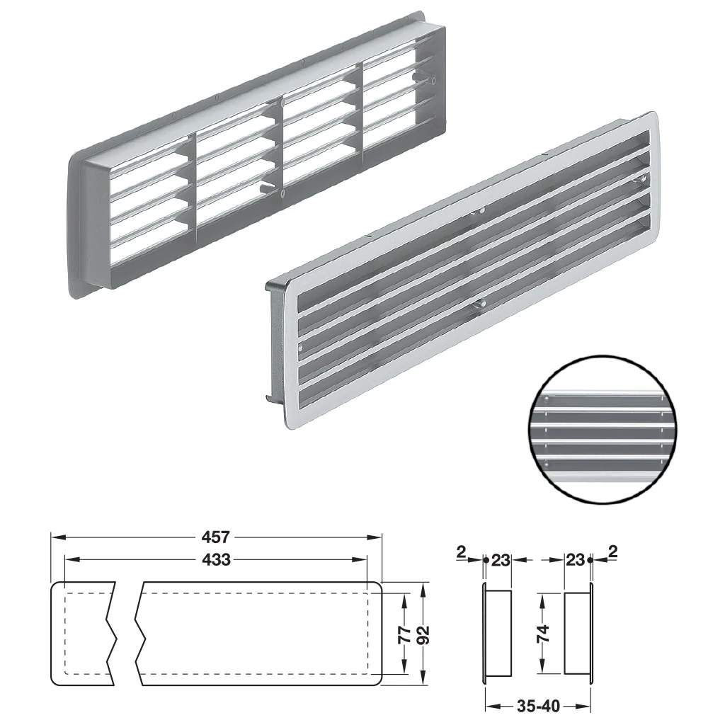 Ventilation Grill - Black or White - Image 2