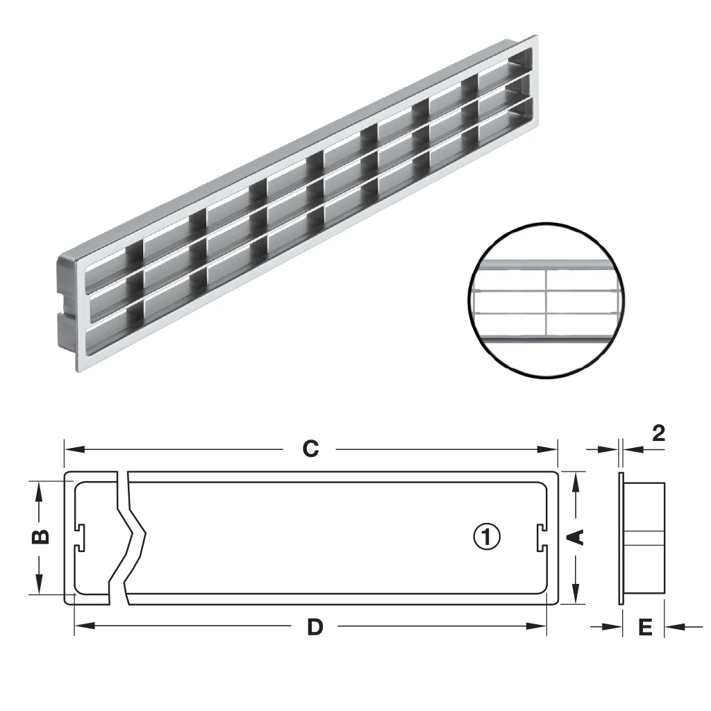 Ventilation Grill - Various Colours - Image 2